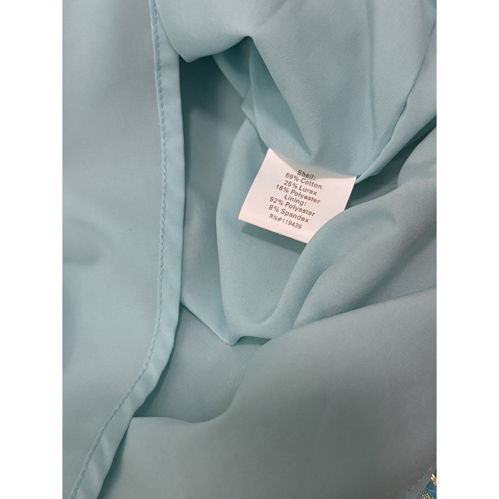 Beautiful JB Julie Brown A-Line Dress, Teal Blue Gold Iridescent Women's Sz 4 - Picture 2 of 8